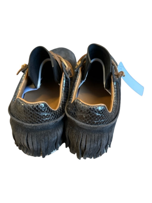 Esseutesse Shoe Size 39 Black Suede Fringe Shoes Black / 39