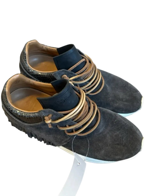 Esseutesse Shoe Size 39 Black Suede Fringe Shoes Black / 39