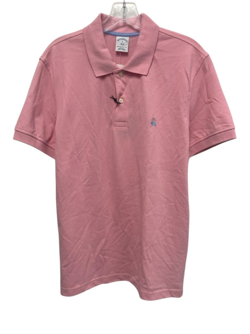 Brooks Brothers NWT Size M Pink Cotton Solid Polo Men's Short Sleeve Pink / M