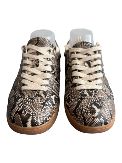 Zara Shoe Size 38 Brown & Black Leather Upper Snake Print Round Toe Shoes Brown & Black / 38