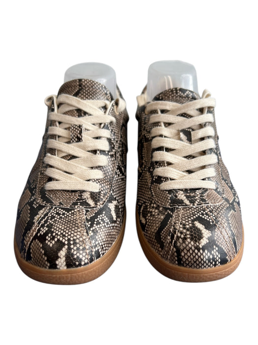 Zara Shoe Size 38 Brown & Black Leather Upper Snake Print Round Toe Shoes Brown & Black / 38