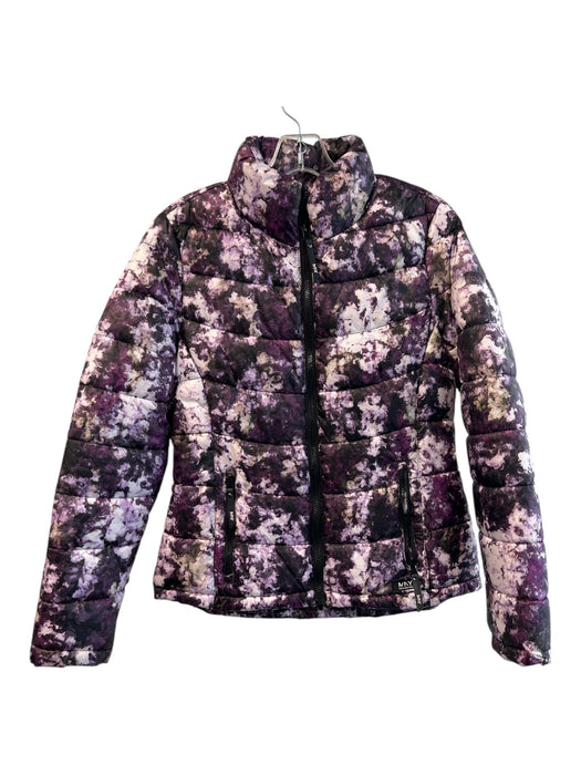 MNY Size XS Purple Multi Polyester High Neck zipper front Zipper Pocket Coat Purple Multi / XS