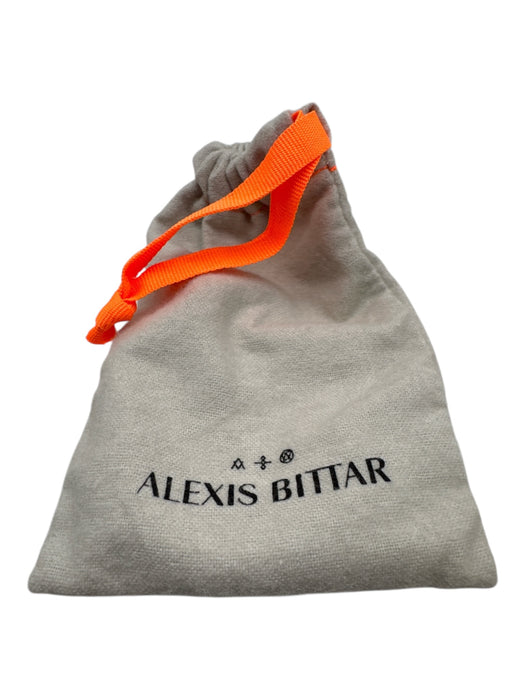 Alexis Bittar Iredescent Crystal Lucite Hinge clasp Faceted Stone Cuff Bracelet Iredescent