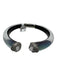 Alexis Bittar Iredescent Crystal Lucite Hinge clasp Faceted Stone Cuff Bracelet Iredescent