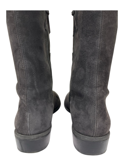 Stuart Weitzman Shoe Size 11 Dark Gray Suede Knee High Side Zip Almond Toe Boots Dark Gray / 11