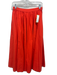 Free People Size S Orange Red Cotton Elastic Waistband Pockets Midi Skirt Orange Red / S