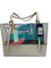 Zac Zac Posen Cream White & Multi TPU & Leather Holographic Magnetic Close Bag Cream White & Multi / Medium