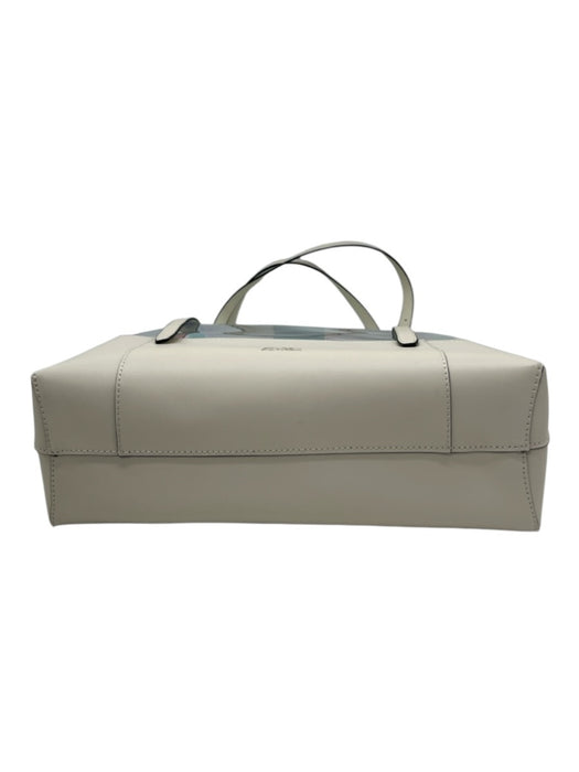 Zac Zac Posen Cream White & Multi TPU & Leather Holographic Magnetic Close Bag Cream White & Multi / Medium