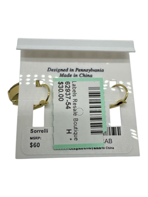 Sorrelli Gold Tone & Multi Crystal Faceted Teardrop Dangle Fish Hook Earrings Gold Tone & Multi