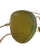 Ray Ban Gold Tone & Yellow Metal Mirror Lens Aviator Sunglasses Gold Tone & Yellow