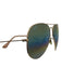 Ray Ban Gold Tone & Multi Metal Mirror Lens Aviator Gradient Rainbow Sunglasses Gold Tone & Multi
