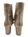 Amalfi by Rangoni Shoe Size 11 Gold Leather Upper Metallic Side Zip Ankle Boots Gold / 11