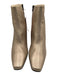 Amalfi by Rangoni Shoe Size 11 Gold Leather Upper Metallic Side Zip Ankle Boots Gold / 11