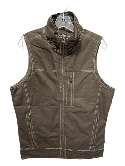 Kuhl NWT Size S Brown Cotton Solid Zipper Detail Vest Men's Jacket Brown / S
