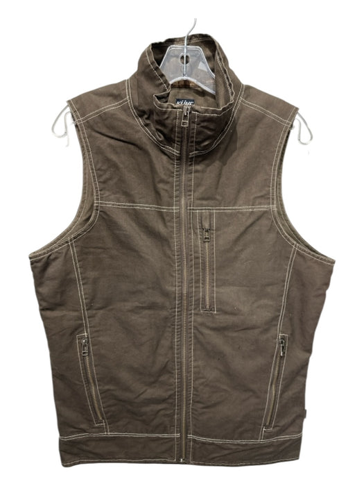 Kuhl NWT Size S Brown Cotton Solid Zipper Detail Vest Men's Jacket Brown / S