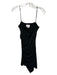 Cinq a Sept Size 2 Black Polyester & Silk Spaghetti Strap Side Ruching Dress Black / 2