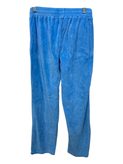 Sporty & Rich Size Small Light blue & white Cotton Velour Zip Up Piping Pant Set Light blue & white / Small