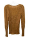 Jacquemus Size 38/S Green Brown Alpaca Blend Mohair Scoop Neck Fitted Sweater Green Brown / 38/S