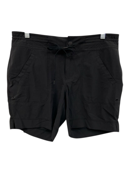 Athleta Size 10 Black Polyester Blend High Rise Pockets Drawstring Waist Shorts Black / 10