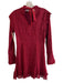 Cleobella Size XS Red No Fabric Tag Long Sleeve Vine Print V Neck Dress Red / XS