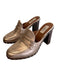 Valentino Shoe Size 39 Metallic Pink Leather Almond Toe Spike Detail Mules Shoes Metallic Pink / 39