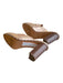 Valentino Shoe Size 39 Metallic Pink Leather Almond Toe Spike Detail Mules Shoes Metallic Pink / 39