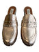Valentino Shoe Size 39 Metallic Pink Leather Almond Toe Spike Detail Mules Shoes Metallic Pink / 39