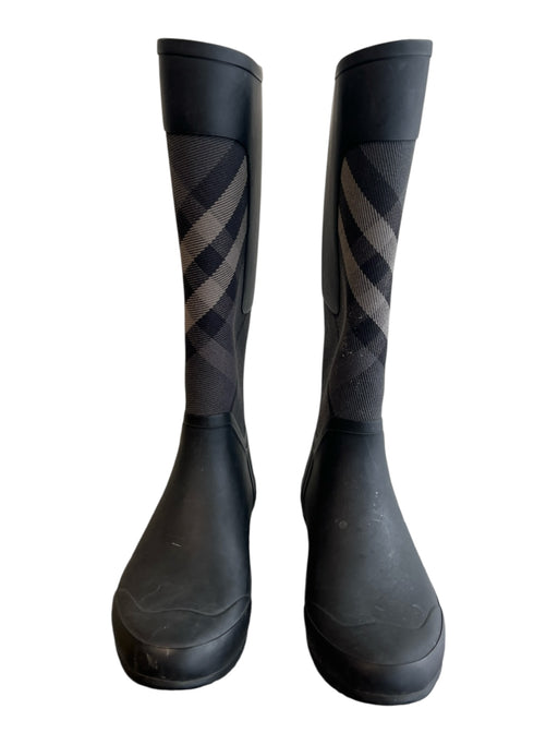 Burberry Shoe Size 9 Black Rubber Signature Burberry print Calf Length Boots Black / 9