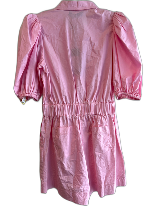 Hunter Bell Size 2 Pink 100% Cotton Short Sleeve Balloon Sleeve Pockets Romper Pink / 2