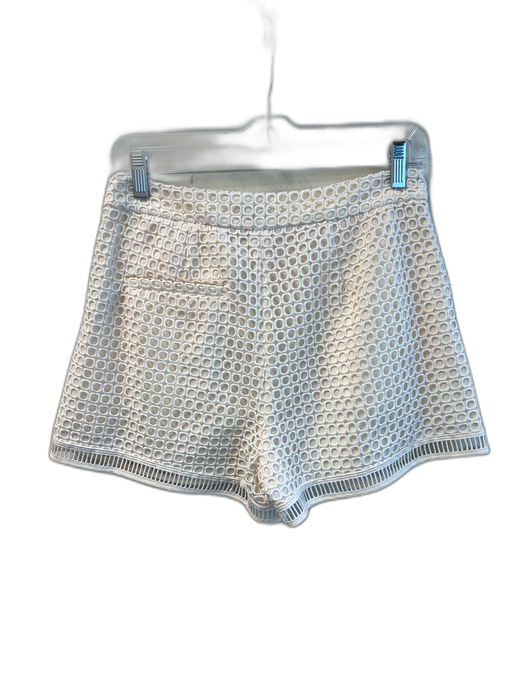 Joie Size 4 Ivory Polyester High Rise Lace Overlay Zip Fly Lined Shorts Ivory / 4