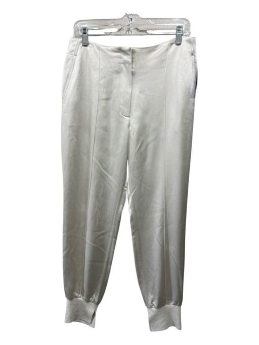 3.1 Phillip Lim Size 2 Beige Acetate & Viscose Back Pocket Satin Jogger Pants Beige / 2