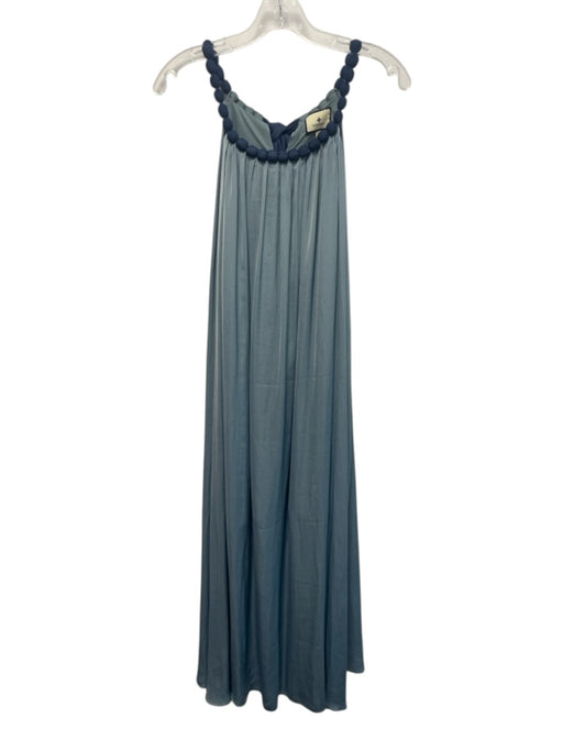 Tuckernuck Size XS Blue Polyester Sleeveless Halter Neck Dress Blue / XS