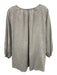Ann Mashburn Size L Grey Cotton Long Sleeve Hook & Eye Top Grey / L