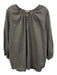 Ann Mashburn Size L Grey Cotton Long Sleeve Hook & Eye Top Grey / L