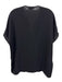 Vince Size XS Black Silk Short Sleeve Pleat Top Black / XS