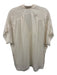 Vince Size S Cream Silk Sheer Short Sleeve V Neck Top Cream / S