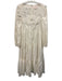 Cinq a Sept Size 4 White Cotton Blend Lace Detail Long Sleeve Maxi Dress White / 4