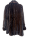 No Brand Dark Brown Mink Panel Detail Mid Length Jacket Coat Fur Dark Brown / Est Size M