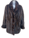No Brand Dark Brown Mink Panel Detail Mid Length Jacket Coat Fur Dark Brown / Est Size M