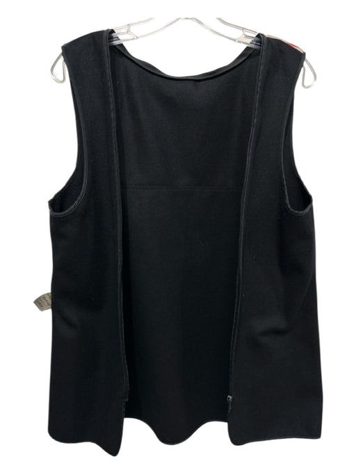 Burberry Brit Size 10 Black, Tan & Red Wool Novacheck Zipper Lining' Vest Black, Tan & Red / 10