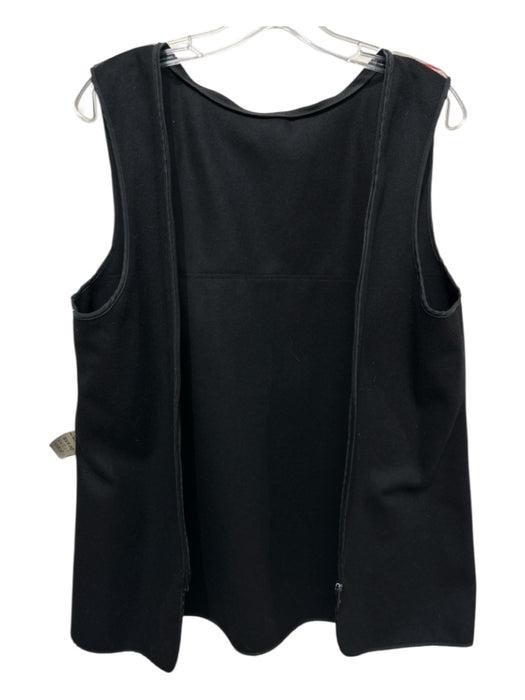 Burberry Brit Size 10 Black, Tan & Red Wool Novacheck Zipper Lining' Vest Black, Tan & Red / 10