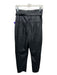 Free People Size 4 Black PU leather High Rise Paperbag Waist Sash Tapered Pants Black / 4
