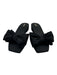 Maeve Shoe Size 7 Black leather sole Textile Upper Bow Open Toe Slide Sandals Black / 7