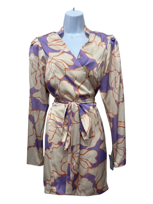 aLEXIE Size M yellow, lavender purple, orange Polyester Blend Sash Robe yellow, lavender purple, orange / M