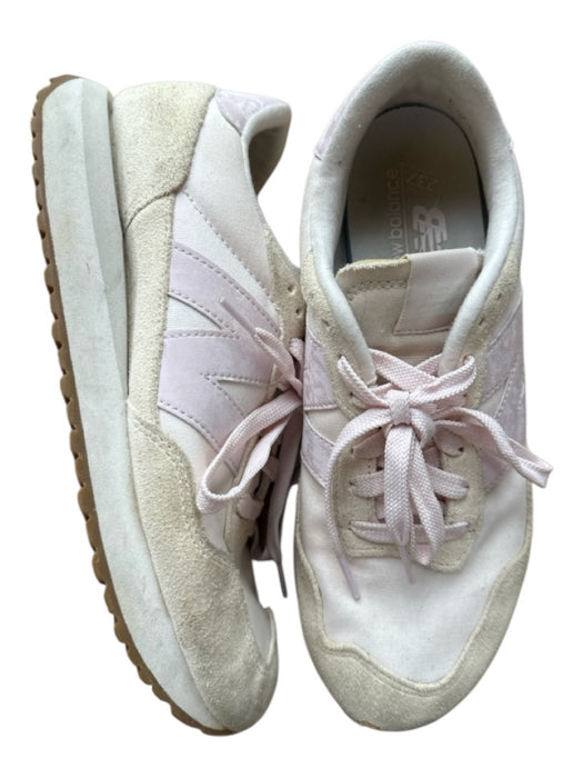 New Balance Shoe Size 9 Cream & Purple Suede & Canvas Lace Up Athletic Sneakers Cream & Purple / 9