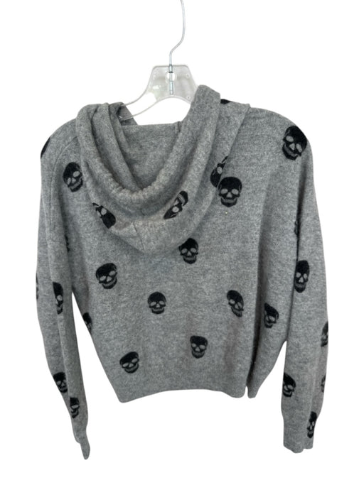 Aqua Size S Gray & Black Cashmere Hood Skulls Sweater Gray & Black / S