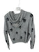 Aqua Size S Gray & Black Cashmere Hood Skulls Sweater Gray & Black / S
