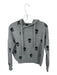 Aqua Size S Gray & Black Cashmere Hood Skulls Sweater Gray & Black / S