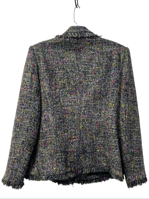 Shani Size 16 Purple Multi Acrylic Blend Long Sleeve Button Front Lapel Set Purple Multi / 16