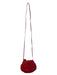 Judith Leiber Red Snakeskin Gold hardware Crossbody Clam Shell Clutch Bag Red / Mini